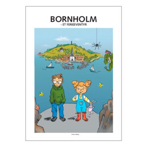 Viggo og Vilma på Bornholm. køb plakaten et ferieeventyr