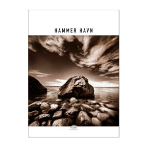 Plakat med Hammer havn på Bornholm. Camera obscura-fotografi af Niels Hansen. 50x70 cm.