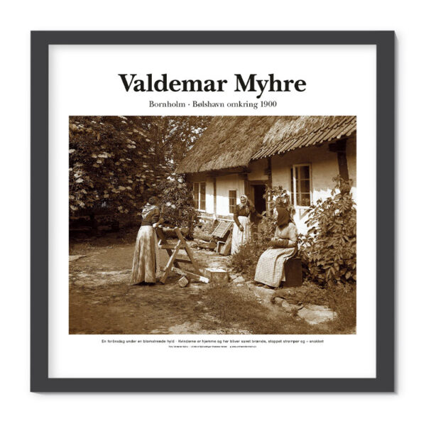 Plakat med billede i sepia af fotograf Valdemar Myhre: Bølshavn omkring 1900.