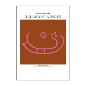 Plakat: De bornholmske helleristninger. Skib med ringtegn. 50x70 cm.